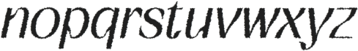 Quency Rough Italic otf (400) Font LOWERCASE