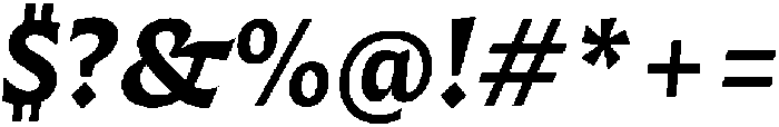 Questline Bold It otf (700) Font OTHER CHARS