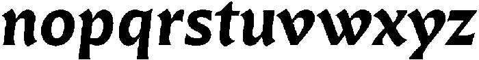 Questline Bold It otf (700) Font LOWERCASE