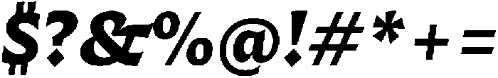 Questline ExtraBold It otf (700) Font OTHER CHARS