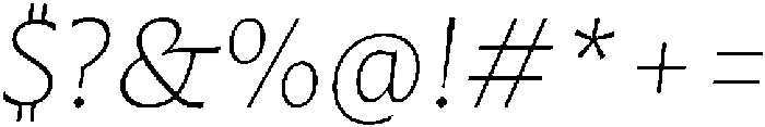 Questline ExtraLight It otf (200) Font OTHER CHARS