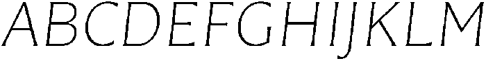 Questline ExtraLight It otf (200) Font UPPERCASE