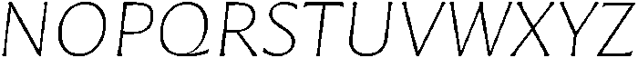 Questline ExtraLight It otf (200) Font UPPERCASE