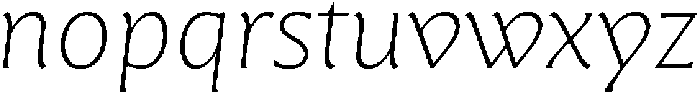 Questline ExtraLight It otf (200) Font LOWERCASE