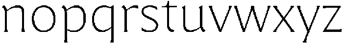 Questline ExtraLight otf (200) Font LOWERCASE