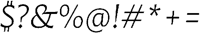 Questline Light It otf (300) Font OTHER CHARS