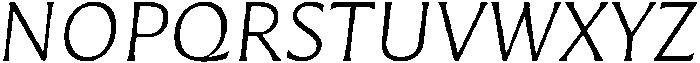 Questline Light It otf (300) Font UPPERCASE