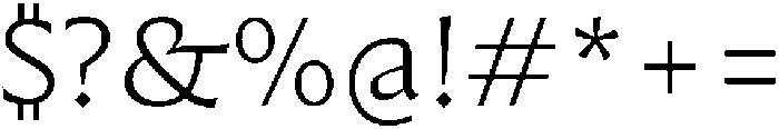 Questline Light otf (300) Font OTHER CHARS