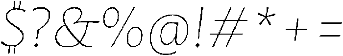 Questline Thin It otf (100) Font OTHER CHARS