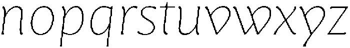 Questline Thin It otf (100) Font LOWERCASE