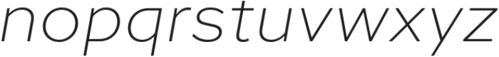 Quic XLight Italic otf (300) Font LOWERCASE