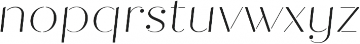 Quiche Stencil Thin Italic otf (100) Font LOWERCASE