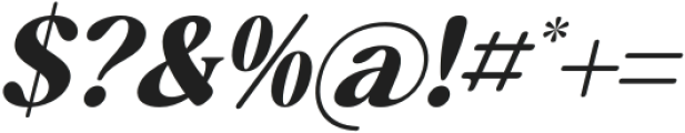 Quick Beach Italic Italic otf (400) Font OTHER CHARS
