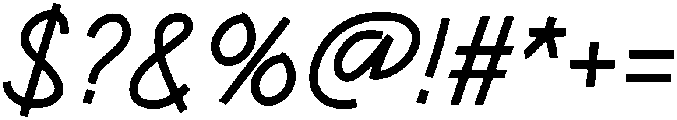 Quick-Note Regular otf (400) Font OTHER CHARS