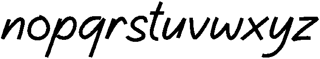 Quick-Note Regular otf (400) Font LOWERCASE