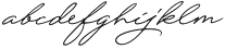 Quick Signature Pro Regular otf (400) Font LOWERCASE
