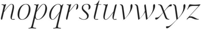 Quietism Display Thin Italic otf (100) Font LOWERCASE