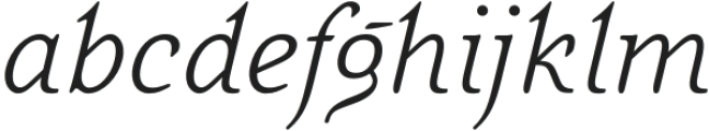 Quietism Text Light Italic otf (300) Font LOWERCASE