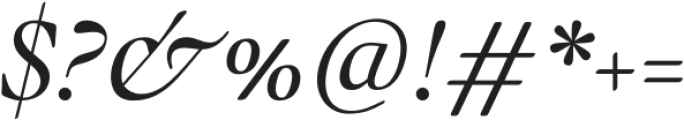QuietismHigh-Italic otf (400) Font OTHER CHARS