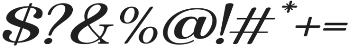 Quiketa Italic Expanded otf (400) Font OTHER CHARS