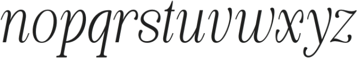 Quiketa Italic Thin Semi Condensed otf (100) Font LOWERCASE