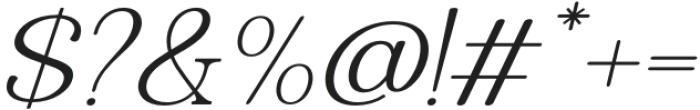 Quiketa Italic Thin Semi Expanded otf (100) Font OTHER CHARS