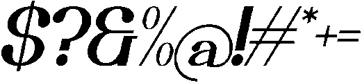 Quirentis Italic otf (400) Font OTHER CHARS