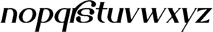 Quirentis Italic otf (400) Font LOWERCASE