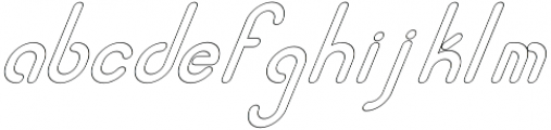 Quirk ThickOutlineItalic otf (400) Font LOWERCASE