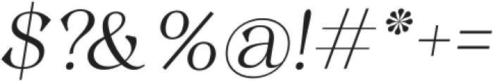 Quirlone Extra Light Italic otf (200) Font OTHER CHARS