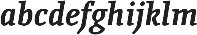 Quiroga Serif Pro Bold Italic otf (700) Font LOWERCASE