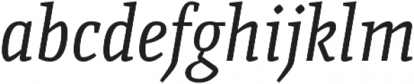 Quiroga Serif Pro Italic otf (400) Font LOWERCASE