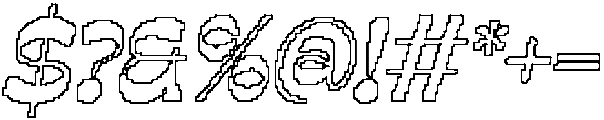 Quiros Pixel Outline otf (400) Font OTHER CHARS