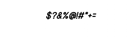 Quick-Bold-Italic.ttf Font OTHER CHARS