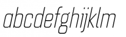 Quarca Condensed Light Italic Font LOWERCASE