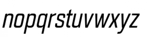 Quarca Condensed Regular Italic Font LOWERCASE