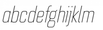 Quarca Condensed Thin Italic Font LOWERCASE