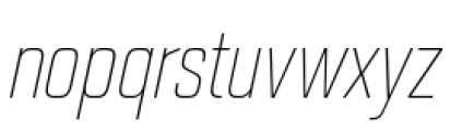 Quarca Condensed Thin Italic Font LOWERCASE