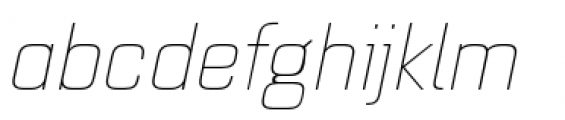 Quarca Extended Thin Italic Font LOWERCASE