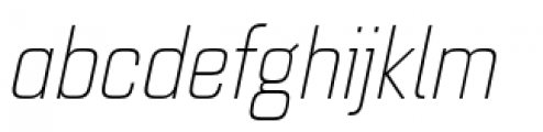 Quarca Normal Light Italic Font LOWERCASE