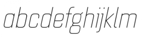 Quarca Normal Thin Italic Font LOWERCASE