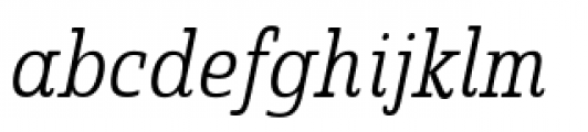 Quatie Condensed Book Italic Font LOWERCASE