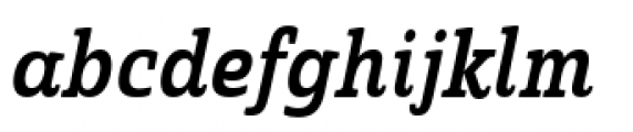 Quatie Condensed Demi Italic Font LOWERCASE
