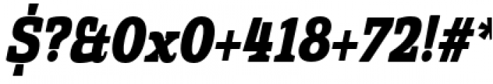 Quatie Condensed ExBold Italic Font OTHER CHARS