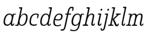 Quatie Condensed Light Italic Font LOWERCASE
