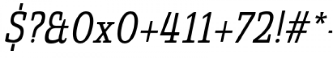 Quatie Condensed Regular Italic Font OTHER CHARS