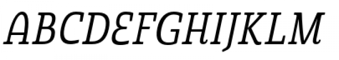 Quatie Condensed Regular Italic Font UPPERCASE