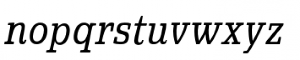 Quatie Condensed Regular Italic Font LOWERCASE