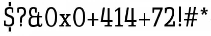 Quatie Condensed Regular Font OTHER CHARS