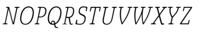 Quatie Condensed Thin Italic Font UPPERCASE